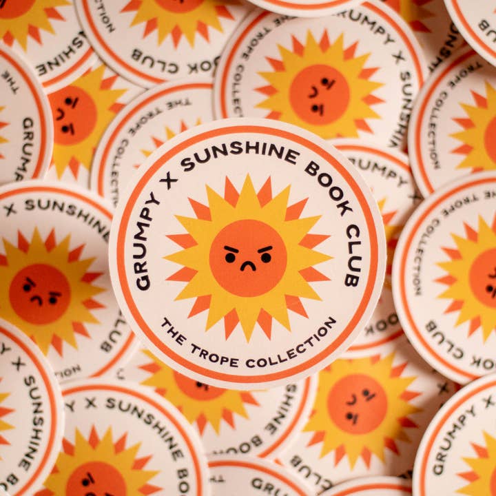 Grumpy x Sunshine Book Club Vinyl Sticker for wholesale by Finest Imaginary