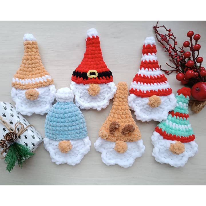 Crochet Christmas Gnomes, Amigurumi Tree Toys, Xmas Gift for wholesale by TOMOPOD LLC