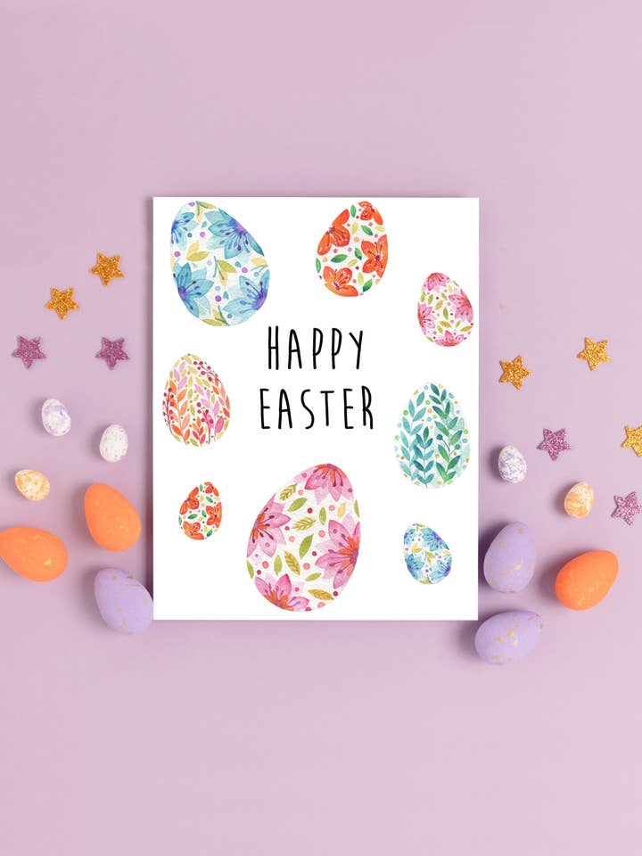 Happy Easter Decorated Egg Card for wholesale by The Jewelry Bx