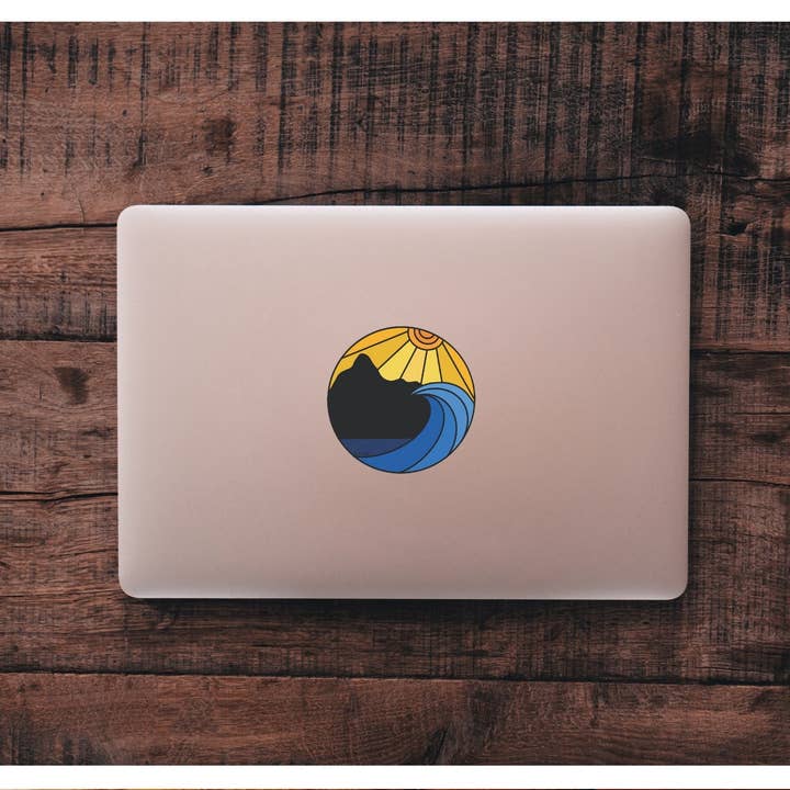 Adhesivo de vinilo de paisaje de montaña, exterior, adhesivo para portátil para venta al por mayor de Go Your Own Way Apparel