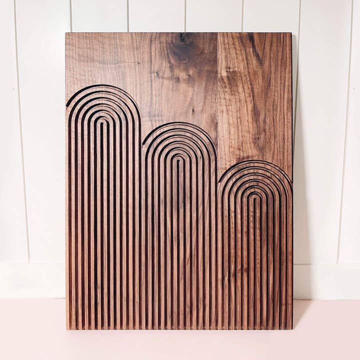 Monochromatic Rainbow Arch - Wall Art - Walnut for wholesale by Warwood Made