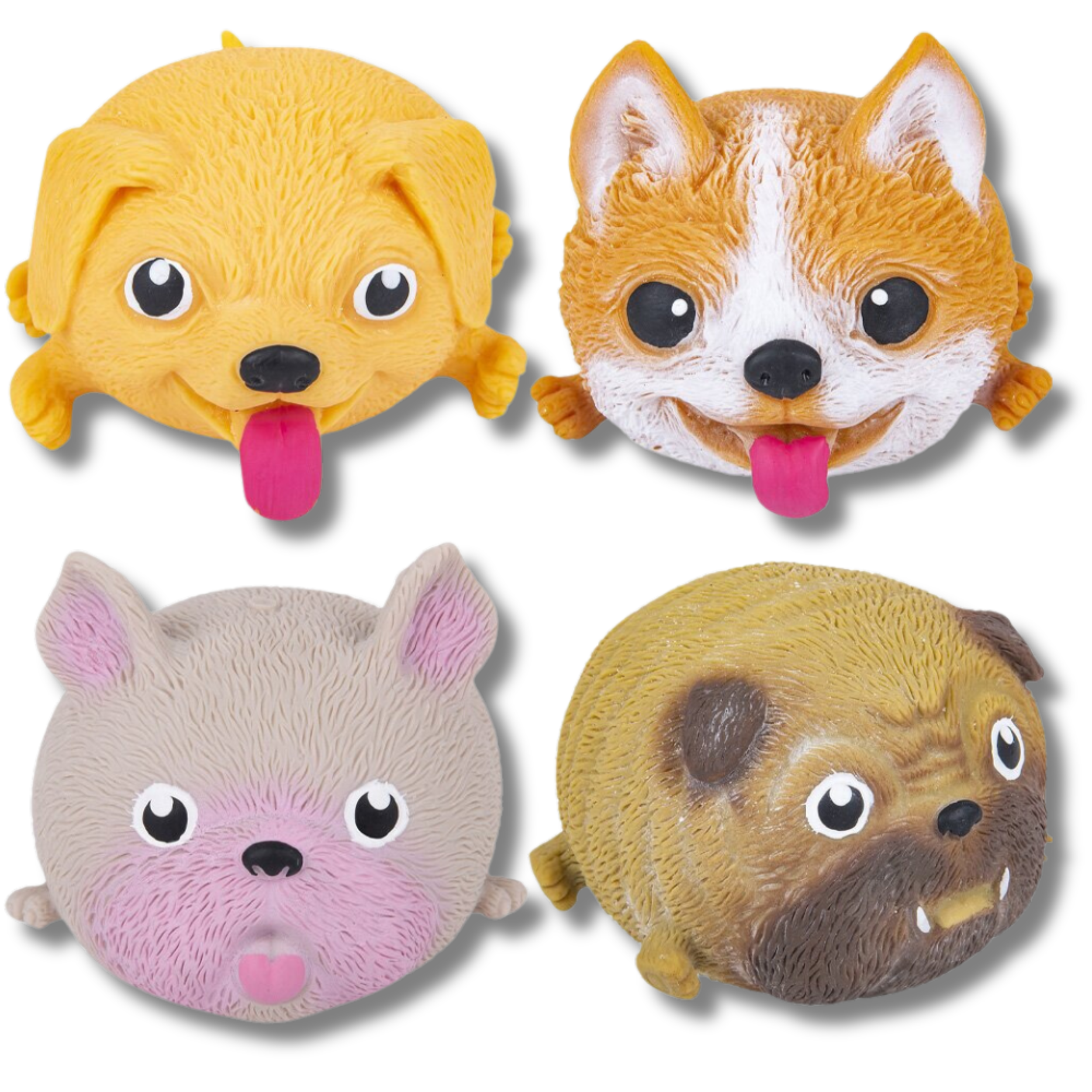 JSBlueRidge Toys – Großhandel Fidget Toy – Kinder – Puffy Hund Quetsch- & Dehnbares Fidget-Spielzeug für Kinder - Sortiert3