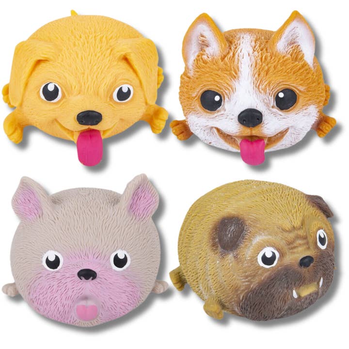 JSBlueRidge Toys – Großhandel Fidget Toy – Kinder – Puffy Hund Quetsch- & Dehnbares Fidget-Spielzeug für Kinder - Sortiert3