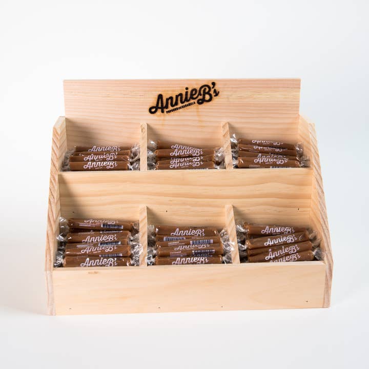 Annie B's - Wholesale Retailer Display - Food & Drink - Wooden Caramel Display for Bulk Caramel - Handmade in USA!