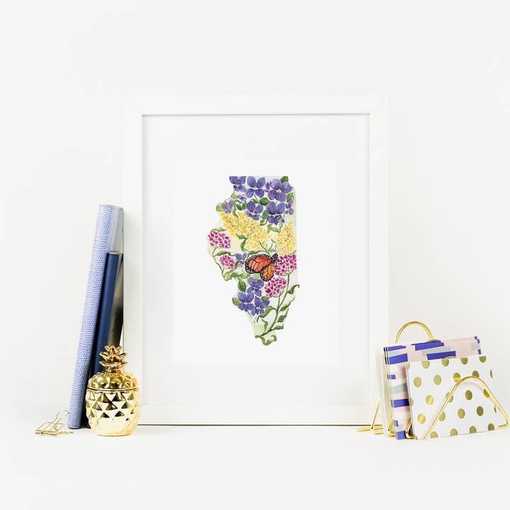 Crissie Vitale Creative - Wholesale Art Print - Illinois State Flowers Fin Art Print2