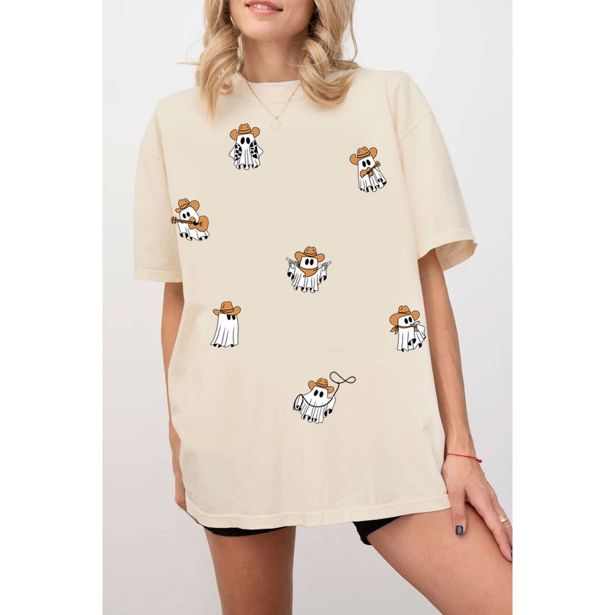 HRTandLUV - Wholesale T-Shirt (Graphic) - Women's - COWBOY GHOSTS OVERSIZED GRAPHIC TEE1