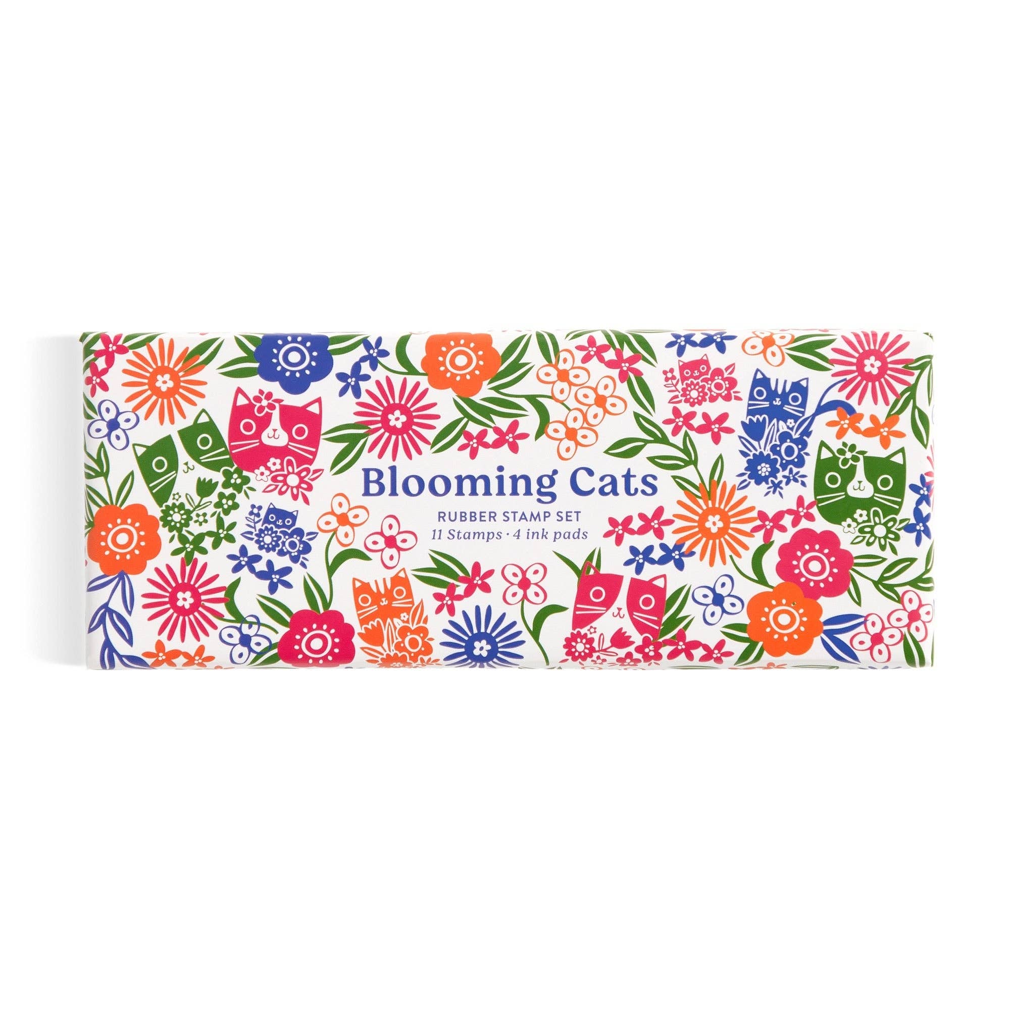 Chronicle Books - Wholesale Rubber/Decorative Stamp - Blooming Cats Rubber Stamp Set1