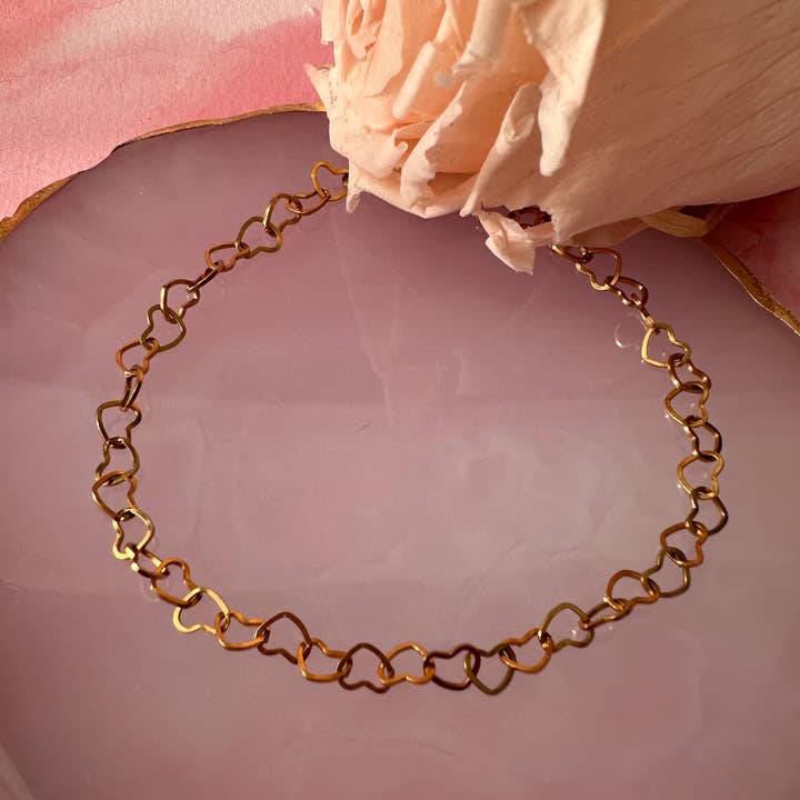 Bracciale catena maglia cuore per la vendita all'ingrosso da parte di Perles & Pinpin