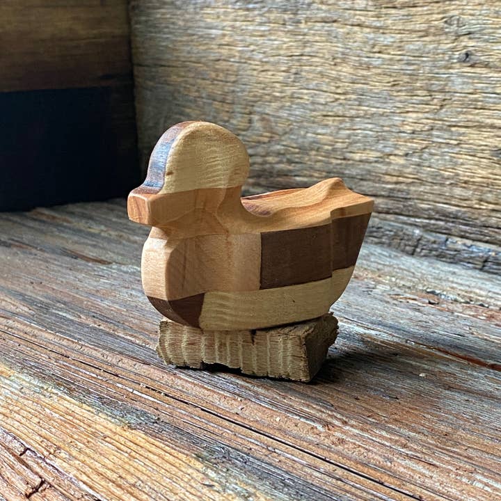 The Haven Woodshop - Wholesale Decorative Tabletop Object - Handcrafted Layered Wooden Ducks1