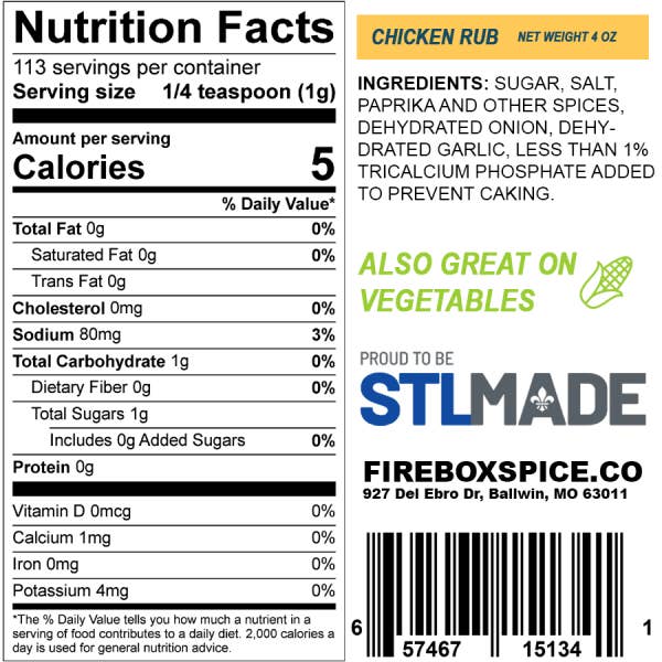 Firebox Spice Co - Wholesale Dried Spice Mix - Chicken Rub5