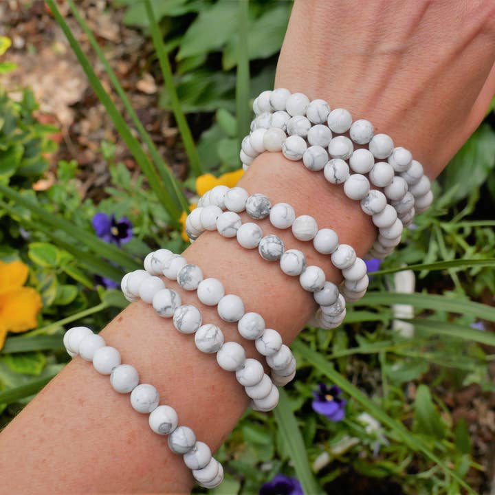 Howlite Beaded Bracelets 8mm for wholesale by The Healing Sanctuary