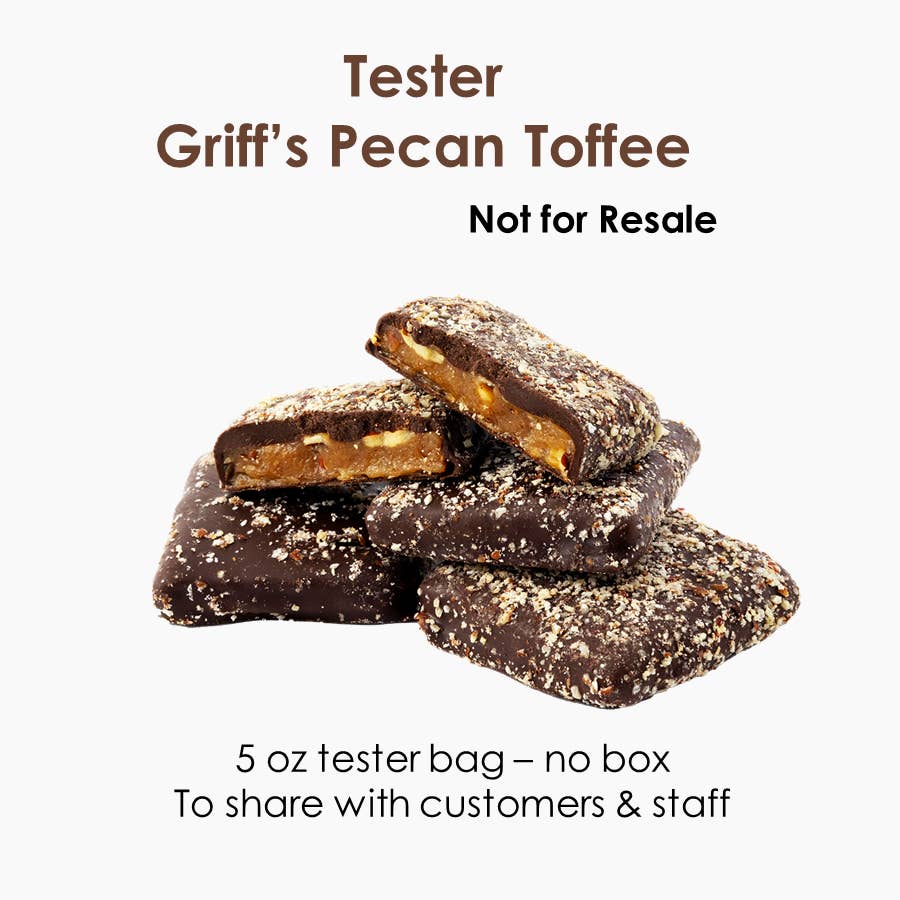 Griff's Toffee - Wholesale Toffee - Griff's Pecan Toffee - Tester (not for resale)