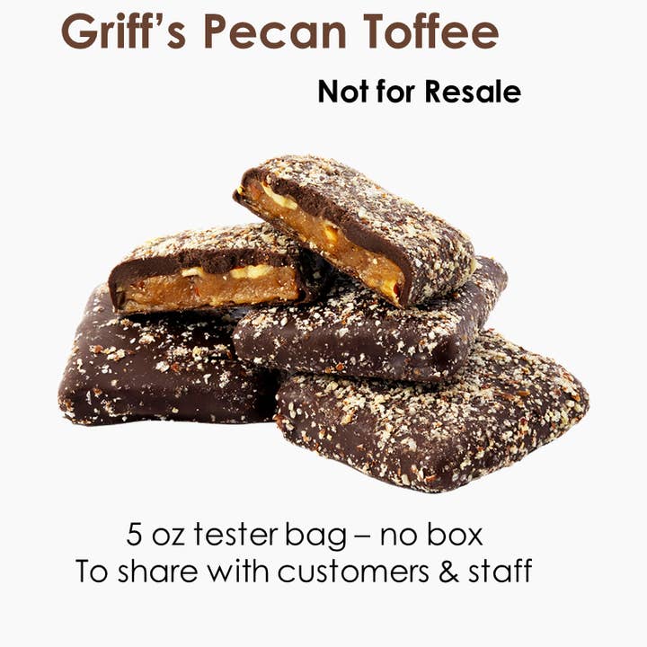 Griff's Pecan Toffee - Tester (not for resale) for wholesale by Griff's Toffee