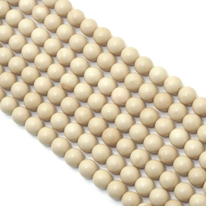 BestBeads&Beyond - Wholesale Beads - Genuine Fossil Wood Round Smooth Beads, 6mm/8mm/10mm/12mm, Sku#U14952