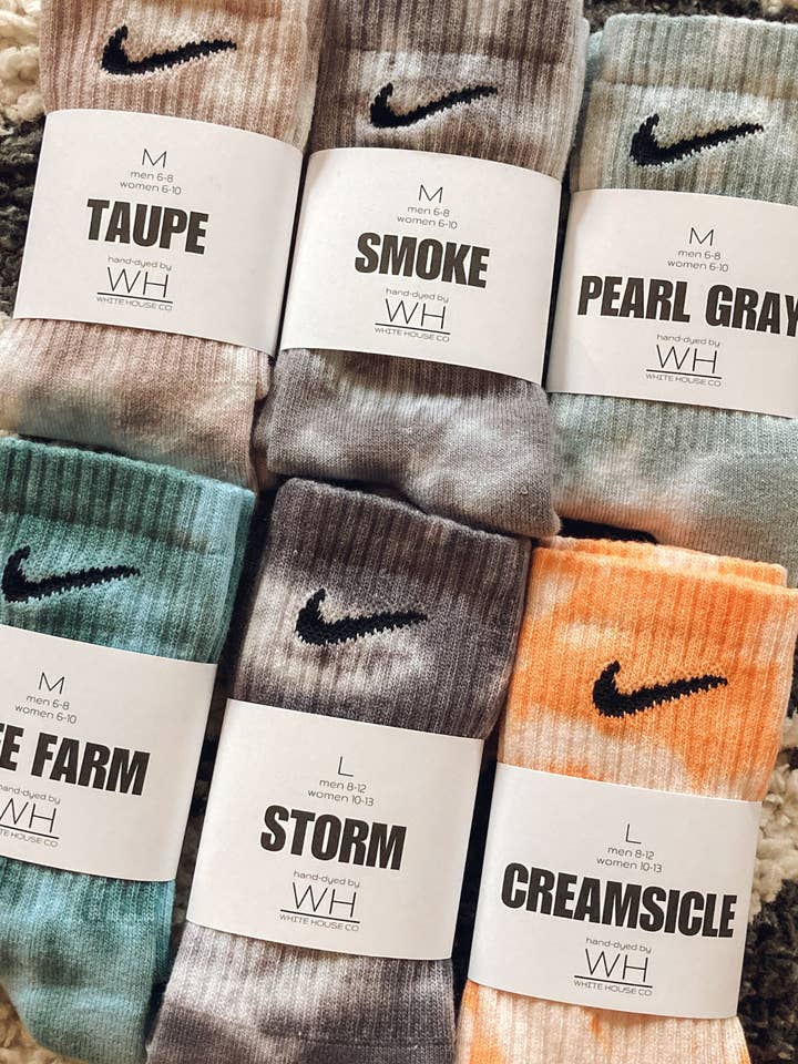 White House Co - Wholesale Socks - Unisex - Tie Dye Crewneck Socks
