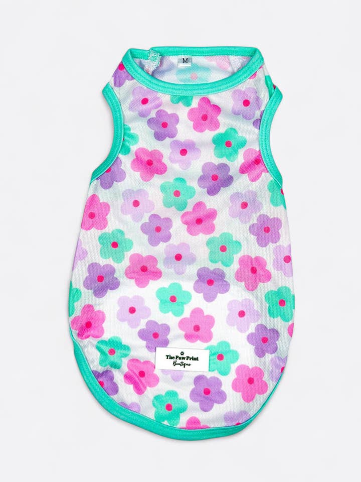 Il Gilet Rinfrescante Minty Meadows / Flower Power per la vendita all'ingrosso da parte di The Paw Print Boutique