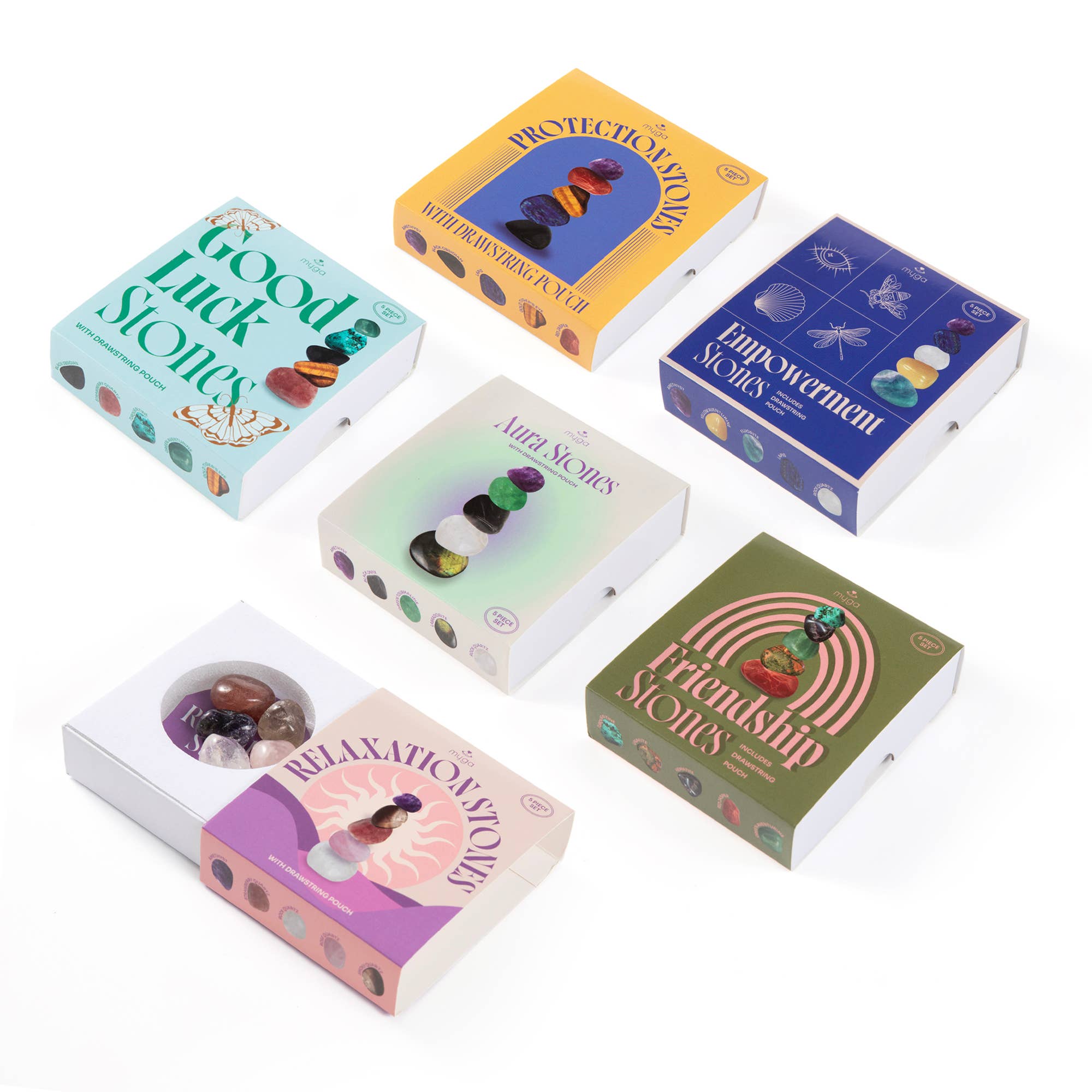 Myga - Wholesale Spiritual Stone/Crystal - Myga Wellbeing Crystal Collection - Display 24 Units2