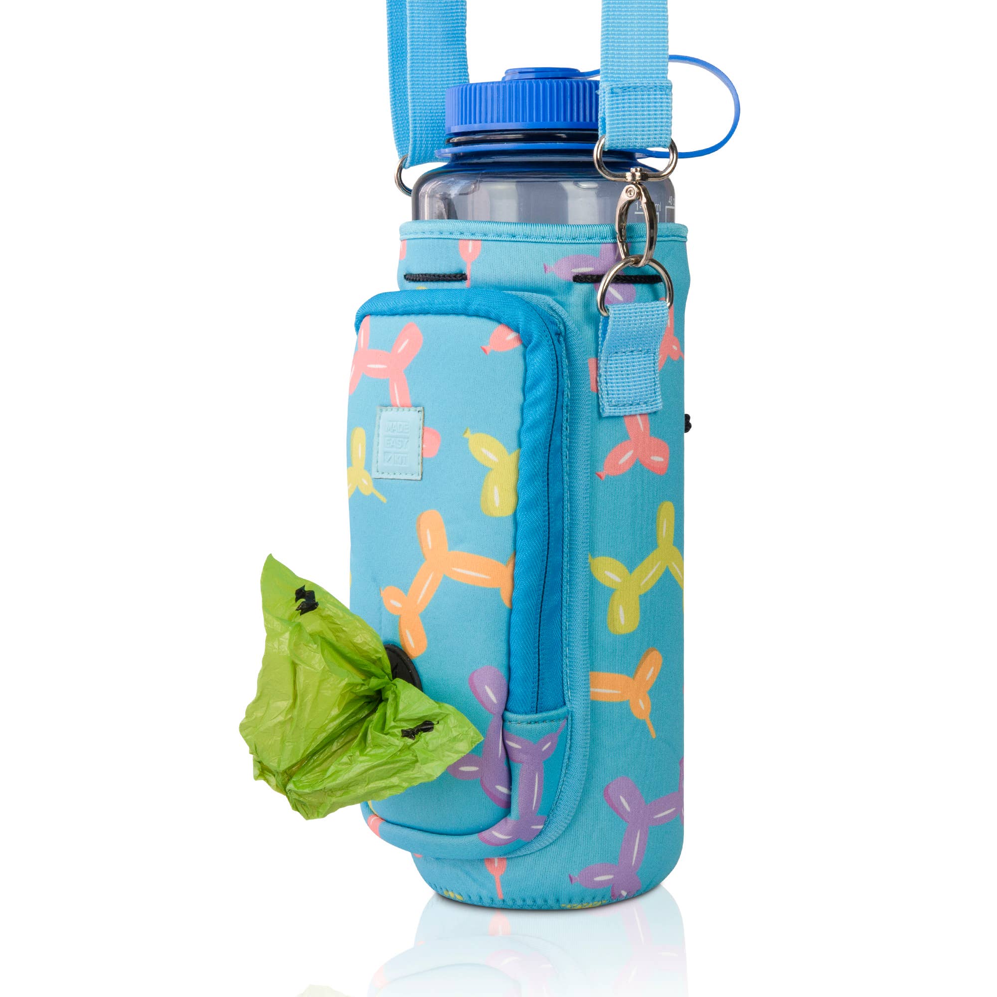 MADE EASY KIT – Suporte para garrafas/garrafeira por atacado – Kit fácil de transportar garrafa de água com bolso para saco de cocô de cachorro23