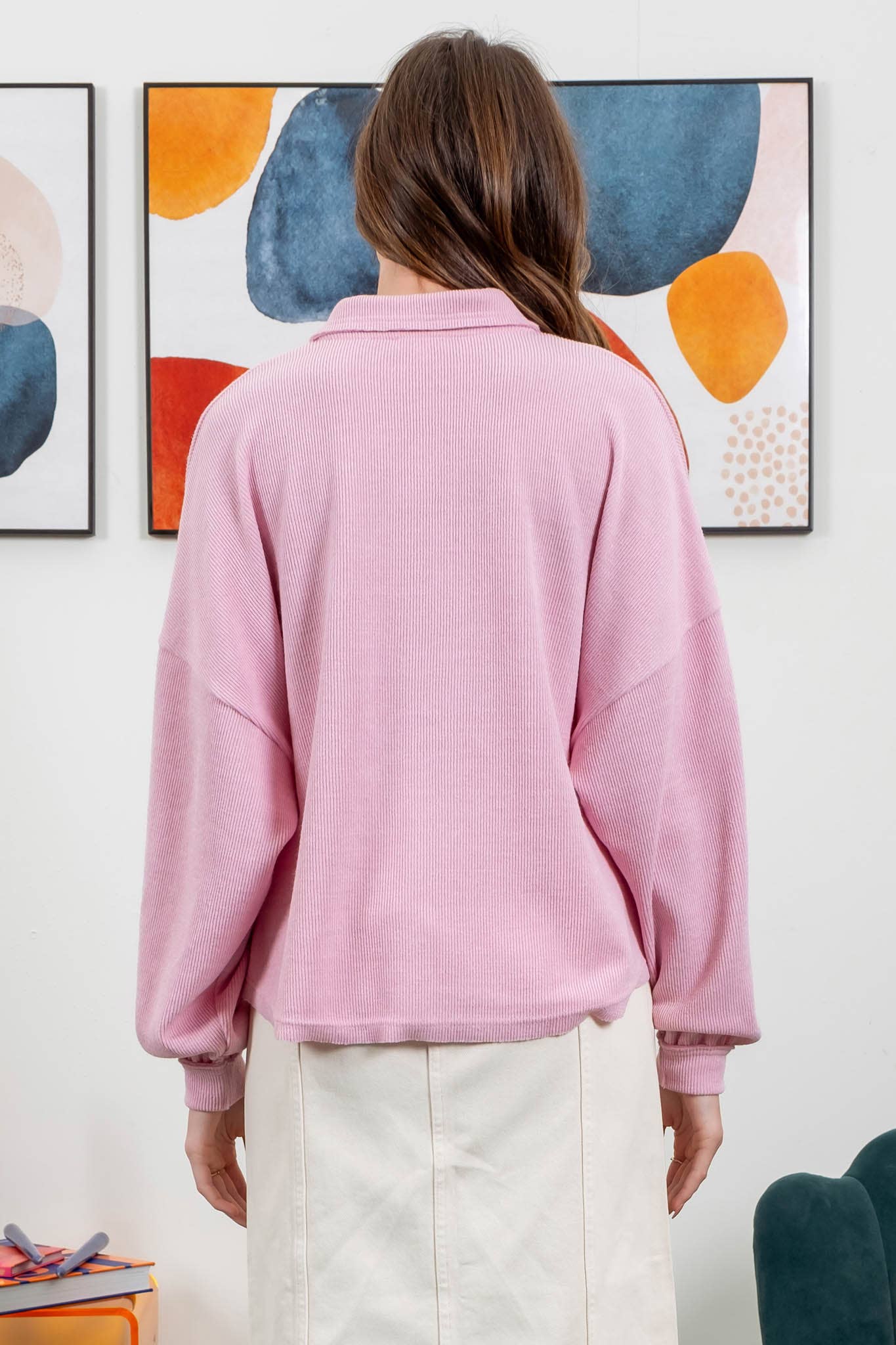 Blu Pepper - Venta al por mayor Jersey corto de punto - Mujer - TOP DE PUNTO CON CUELLO Y BORDES CRUDOS45