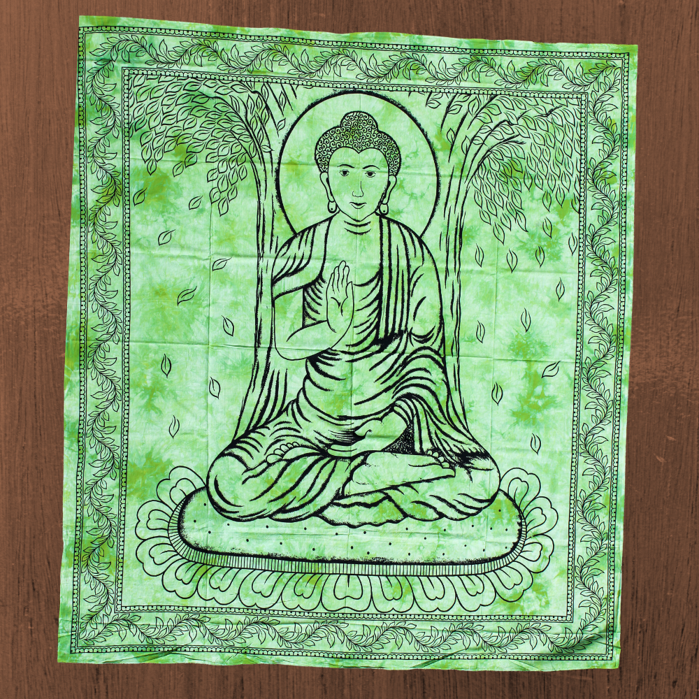 KARMA YOGA SHOP - Wholesale Tapestry/Textile - 'Buddha's Serenity' cotton wall hanging1