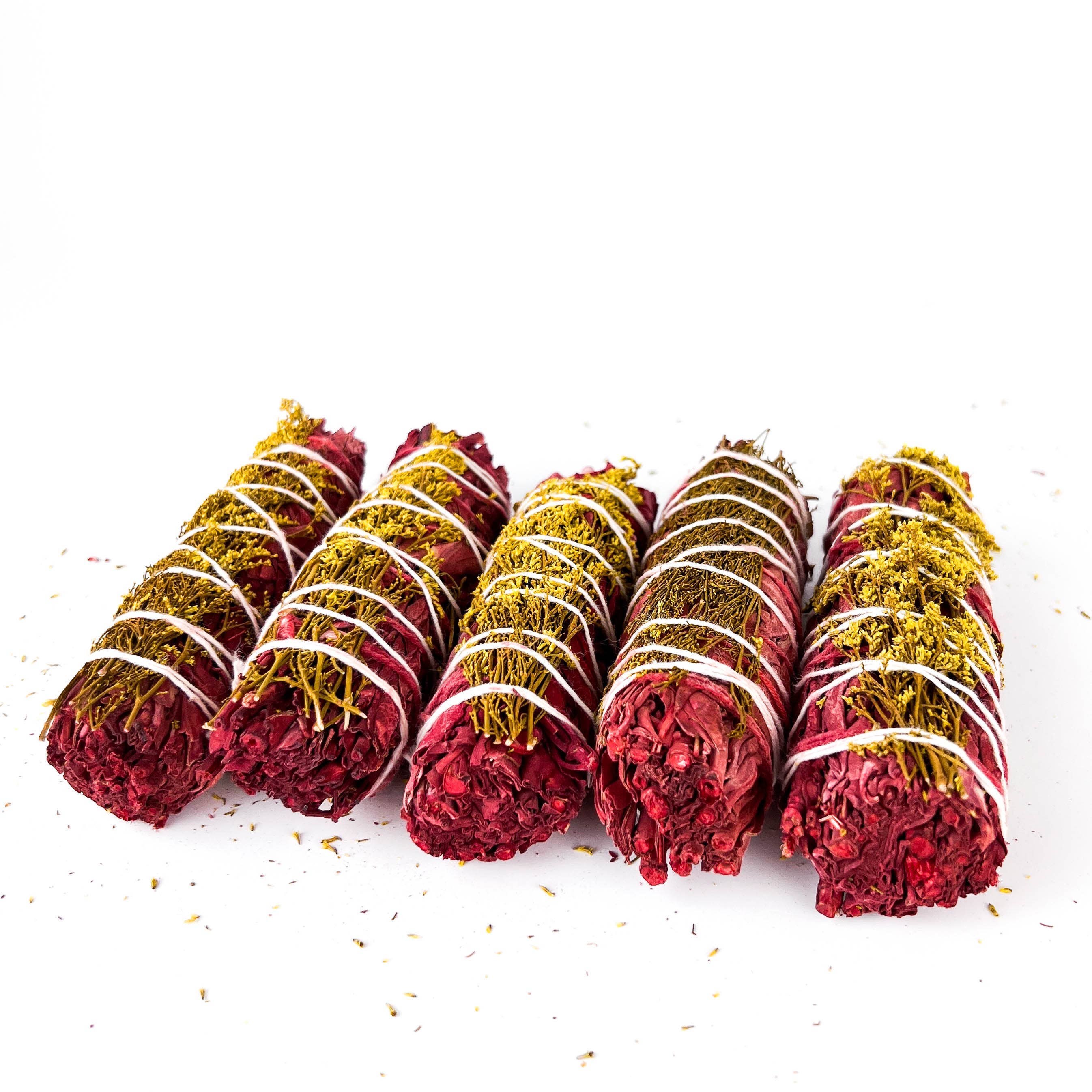 GREENROOTS USA LLC - Wholesale Sage Bundle - Dragon's Blood Sage W/ Wild Flower 4"9