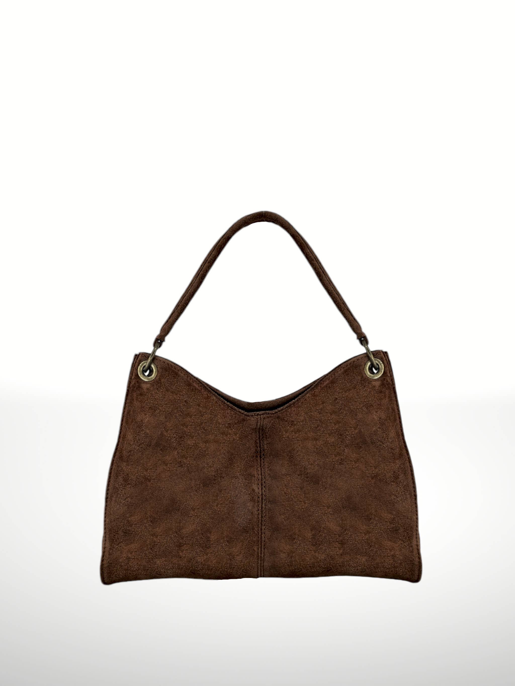 ITALIAN'S LEATHER - Wholesale Shoulder Bag - Women's - Riccio Suede Leather Bag 2202143