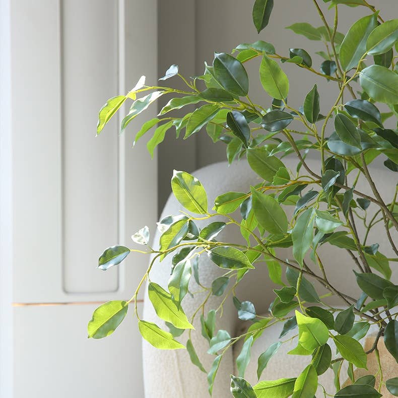 ACNITE(We cover U.S. import duties) - Venta al por mayor Plantas artificiales - Hoja verde artificial para jarrón Hojas de árbol de banyán para el hogar4