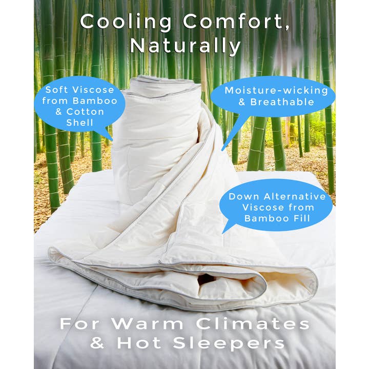 Desert Breeze Distributing - Wholesale Down Comforter - Bamboo Cooling Comforter, Lightweight and Cooling Duvet Insert3