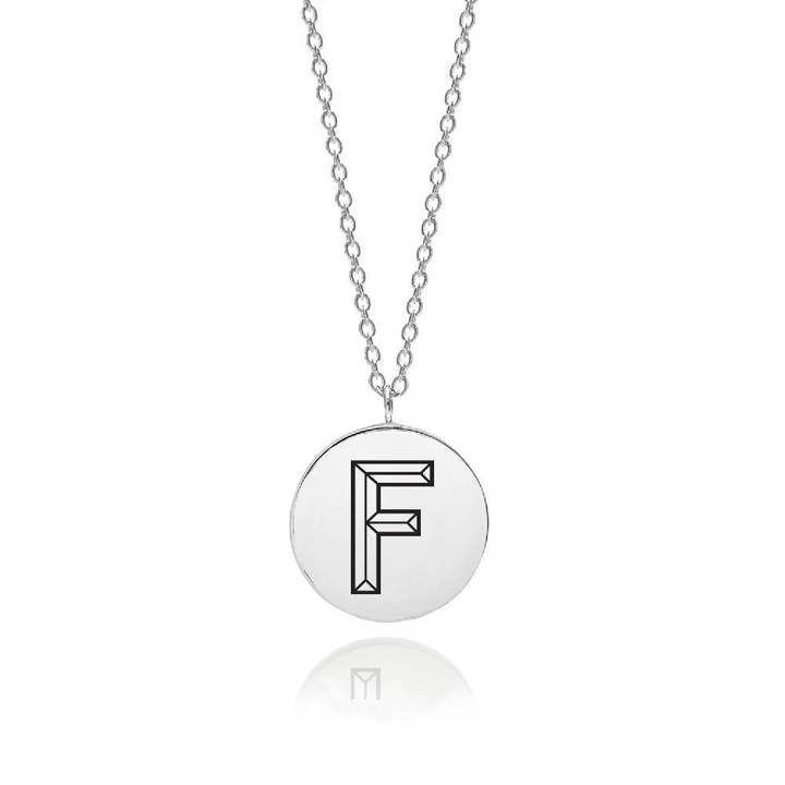 Facett Initial F Pendant - Silver for wholesale by Myia Bonner