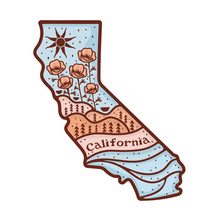 California Dreams - Vinyl Sticker for wholesale by Graphic Heart