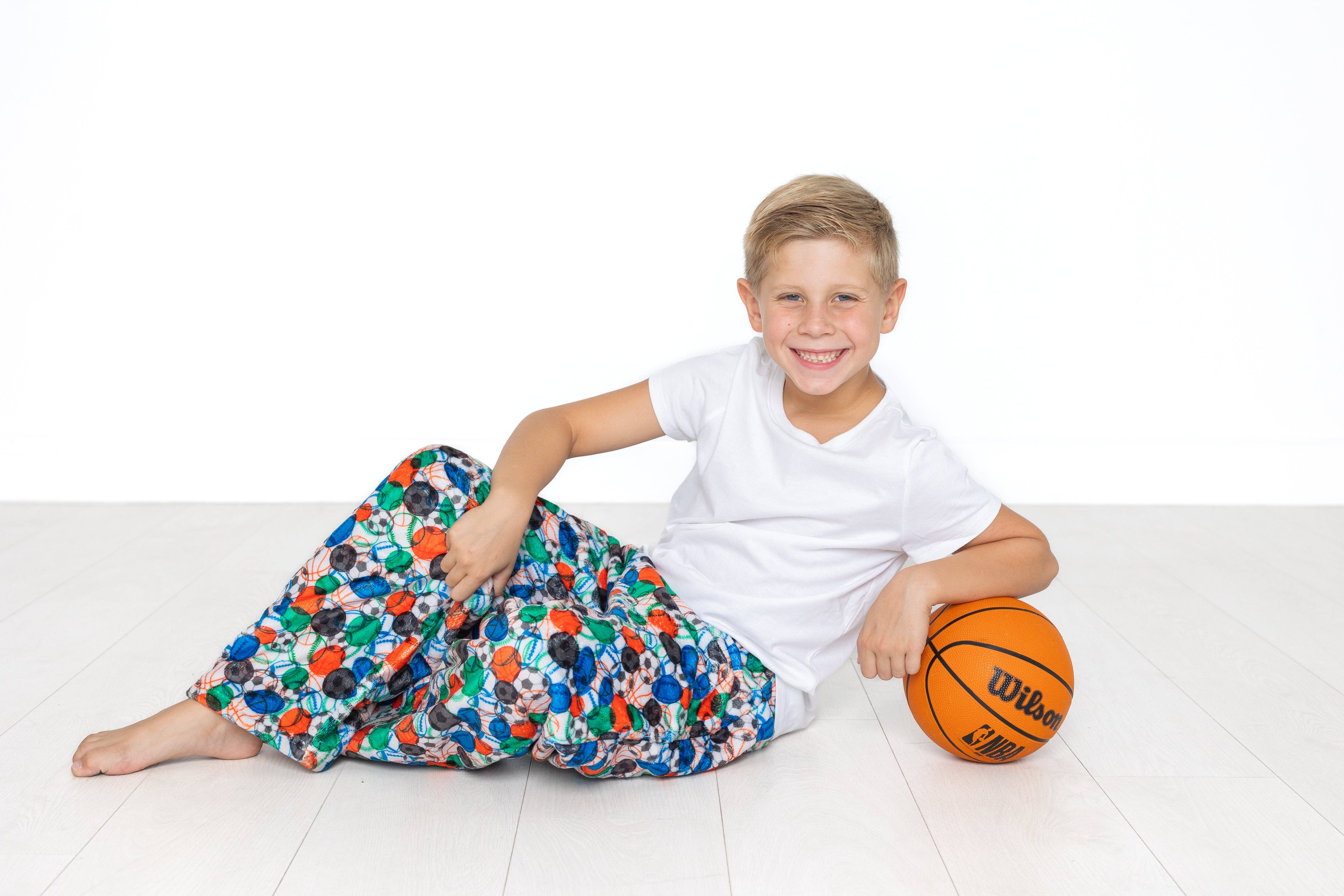 Macaron + Me - Wholesale Lounge Sweatpants/Joggers - Kids - Plush Pants-Play Ball1