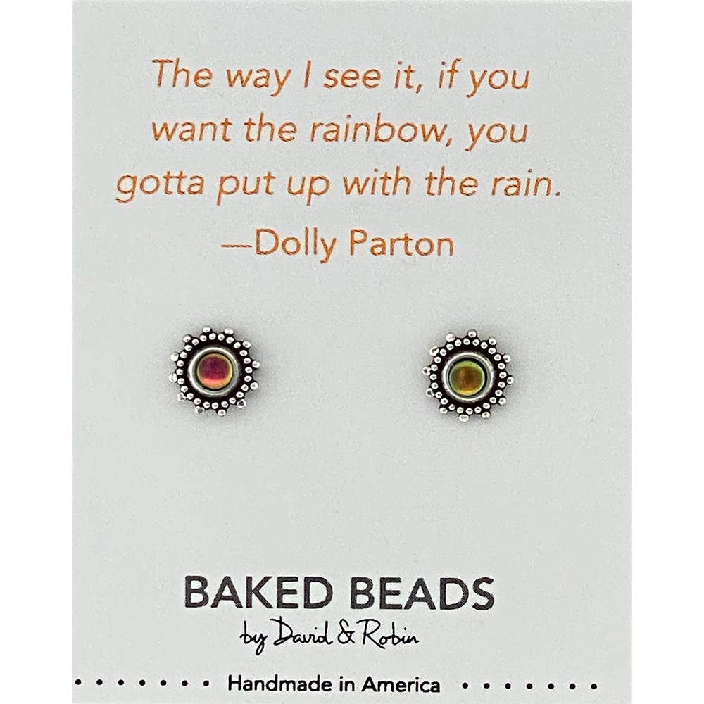 Baked Beads - Wholesale Stud/Post Earrings - Quotestone Post2