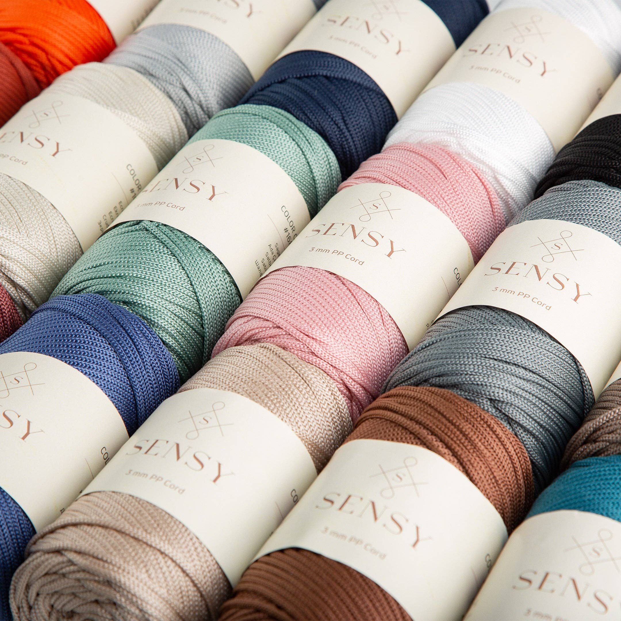 Sensy – Engroshandel Håndværk forsyninger – Sensy Premium 3 mm - 120 meter 100% polypropylen makramé snor16