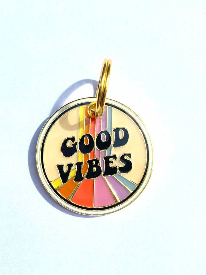 Erkennungsschild Good Vibes Retro für den Großhandel von Marley and Me