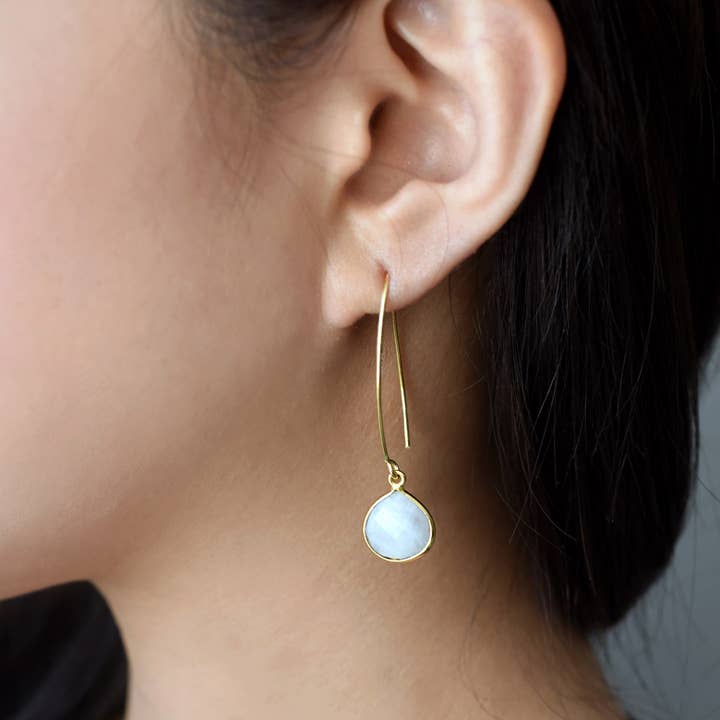 FELIX Z DESIGNS – Engroshandel Hængeøreringe og creoløreringe – Håndlavede Tear Drop Gemstone fisk wire øreringe1