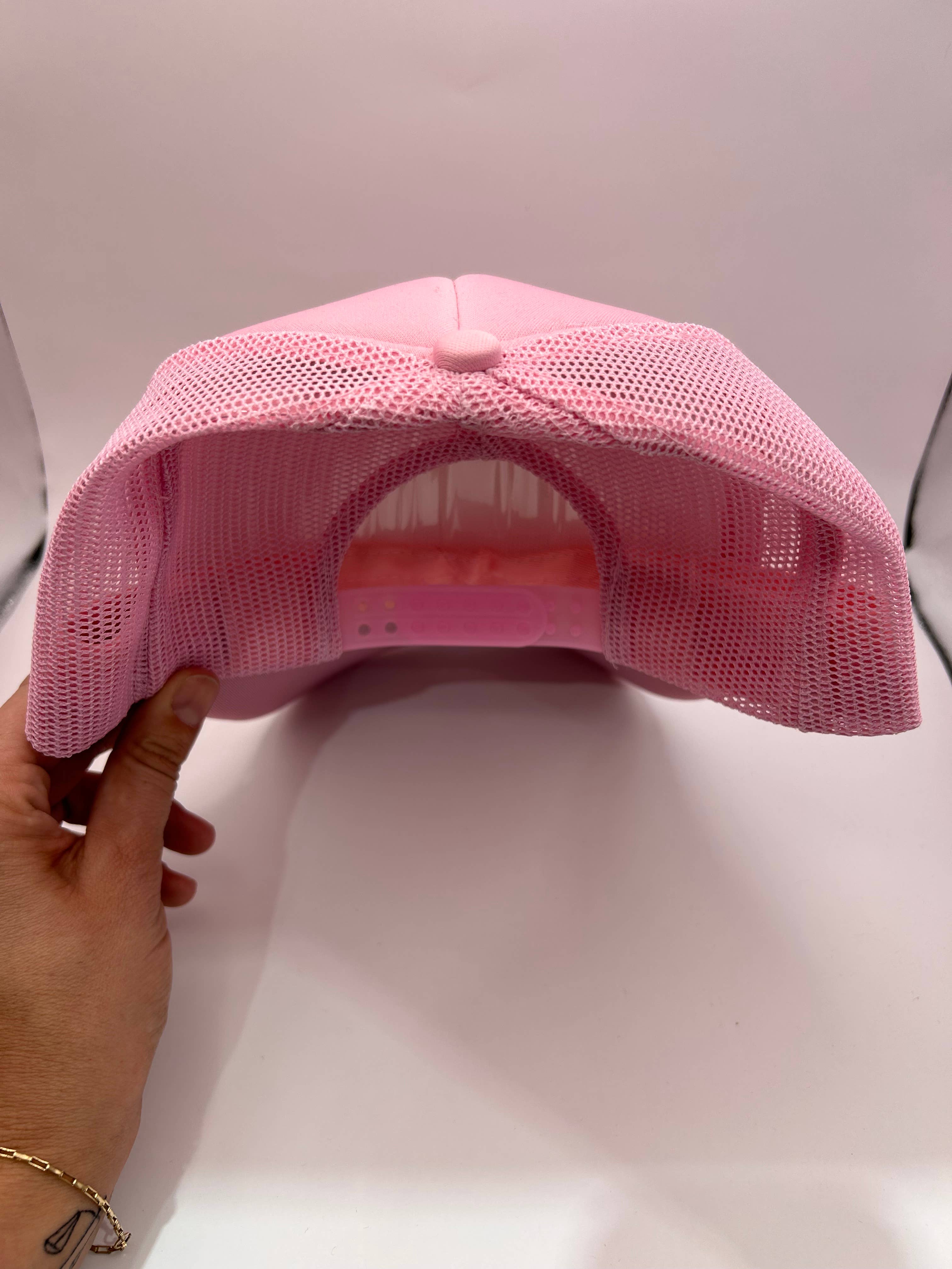 Vibes Hat Company - Wholesale Trucker Hat - Women's - Vibes Pink Captain Foam Trucker | Hat Bar | Blank Caps2