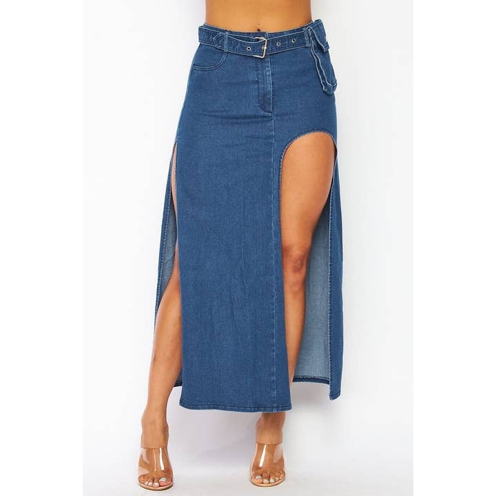 Chic Midi kjol med bälte med sidoficka för wholesale av Esmeray Clothing