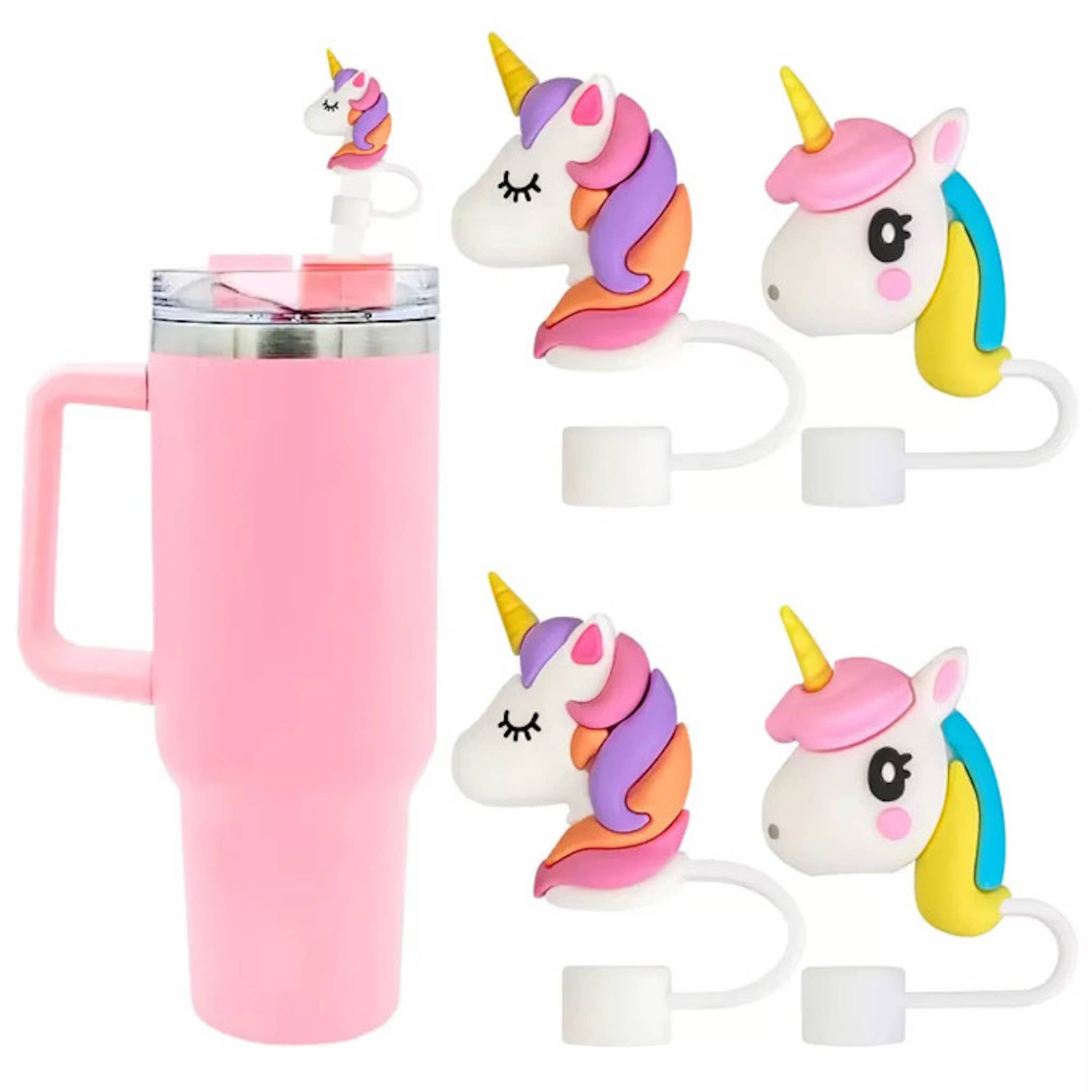 JILLIAN INK LLC - Wholesale Drinking Straw - Unicorn Straw Toppers Set of 40