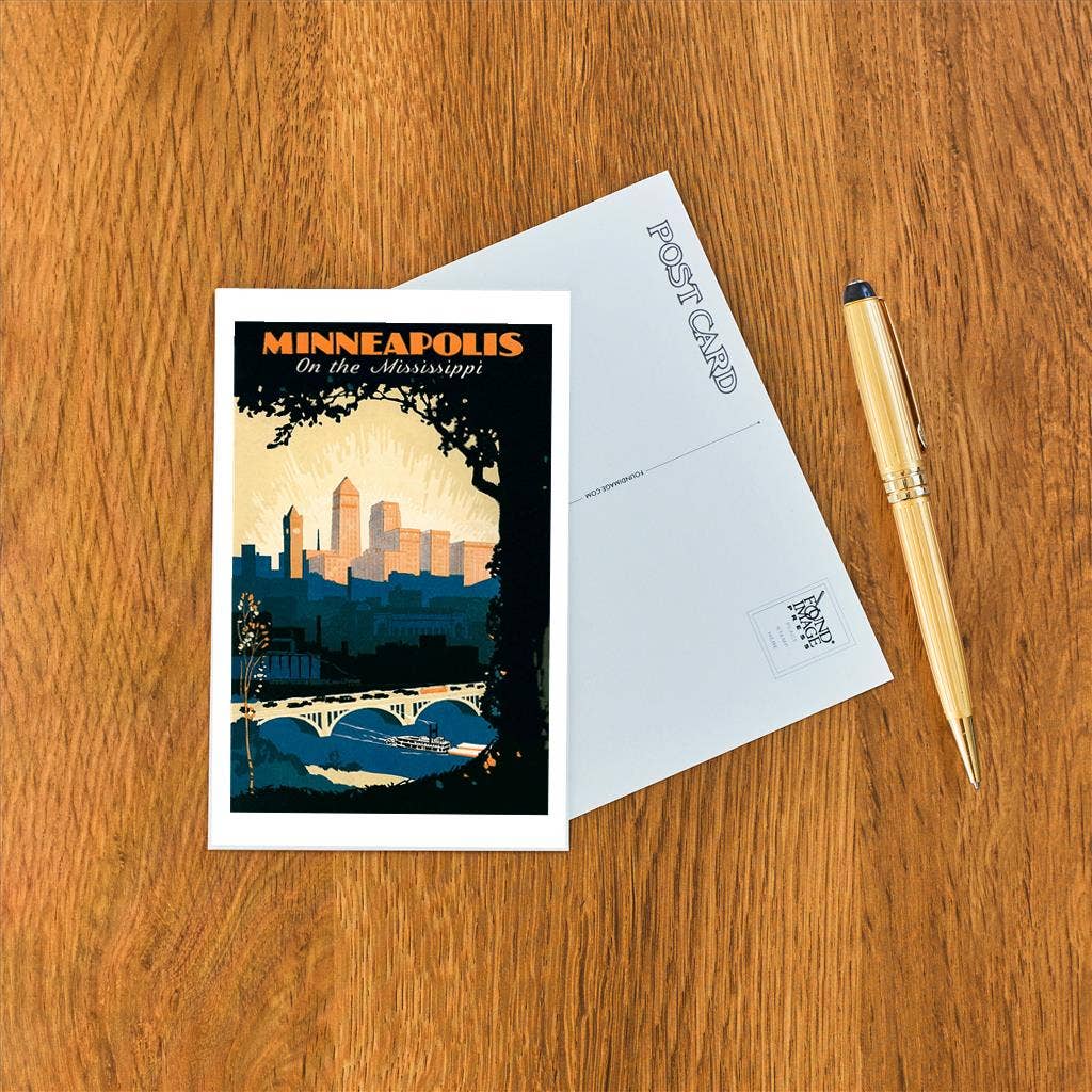 Found Image Press – Engroshandel Postkort – Postkort MN-349 Rejseplakat for Minneapolis1