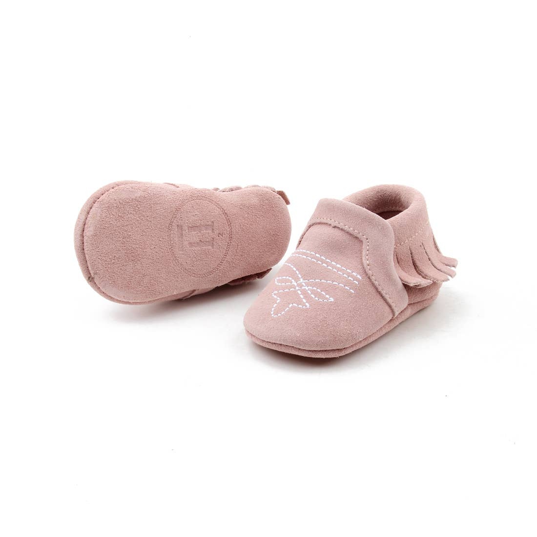Ranch Raised ® - Wholesale Booties - Baby - Moccasin - Dusty Pink Suede2