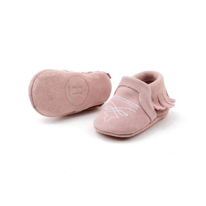 Ranch Raised ® - Wholesale Booties - Baby - Moccasin - Dusty Pink Suede2