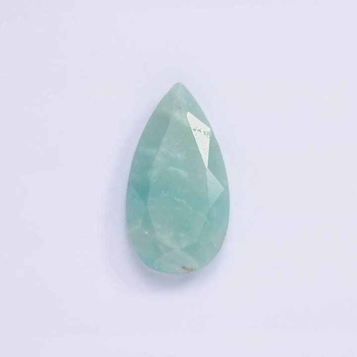 Aim Eternal – wholesale Individual charm/pendant – 25mm Natural Gemstone Multifaceted Teardrop Charm | AG693 - AG6953