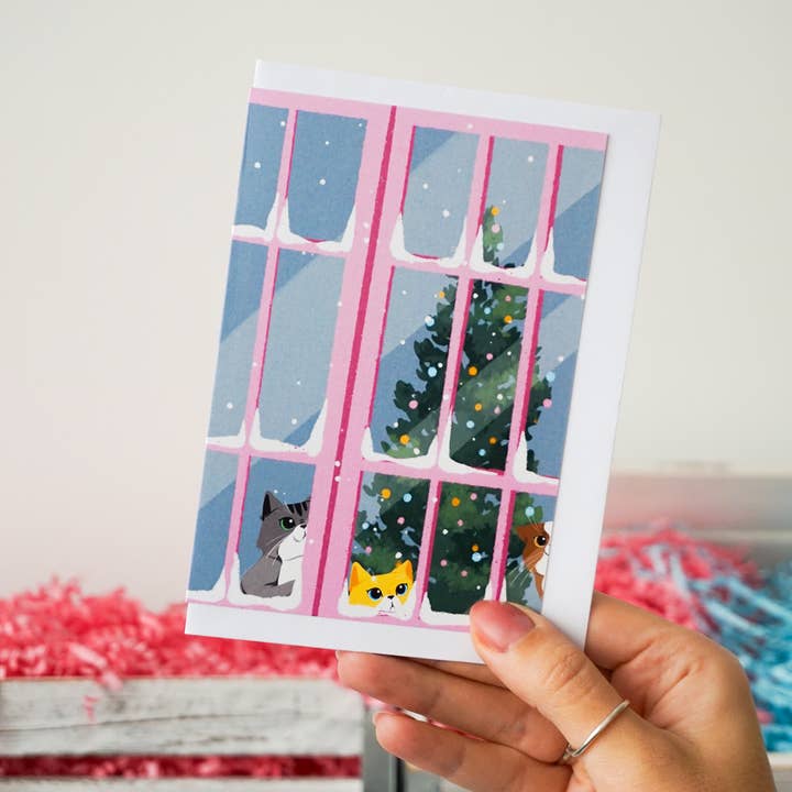 Creative Goodie - Wholesale Christmas Card - Holiday Greeting Card with cats and snow3