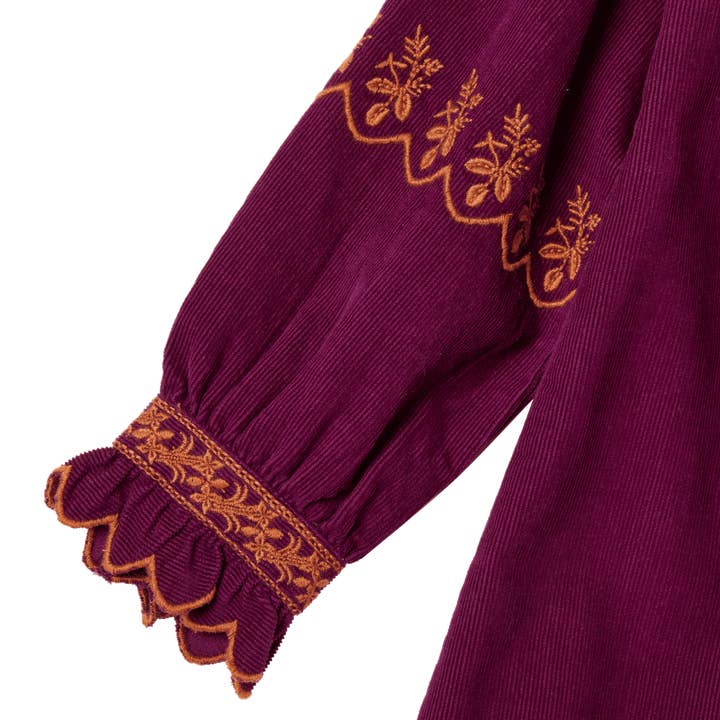 Bonheur du Jour - Wholesale Dress - Kids - Clea Dress - Purple / Terracotta2