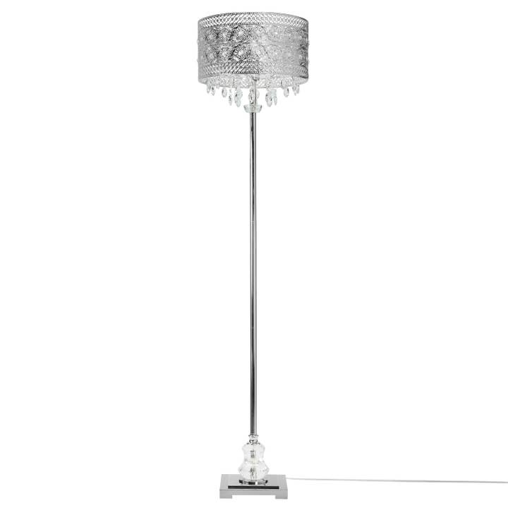 River of Goods - Wholesale Floor Lamp - 60.5"H Harley Polished Nickel Floor Lamp