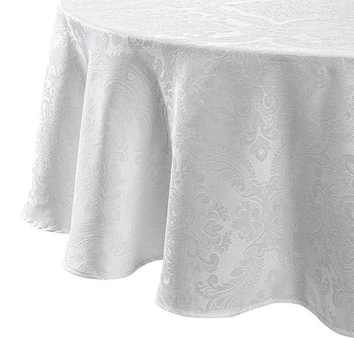 Threadmade Home - Wholesale Tablecloth - Caiden Elegance Damask Water and Stain Resistant Tablecloth4