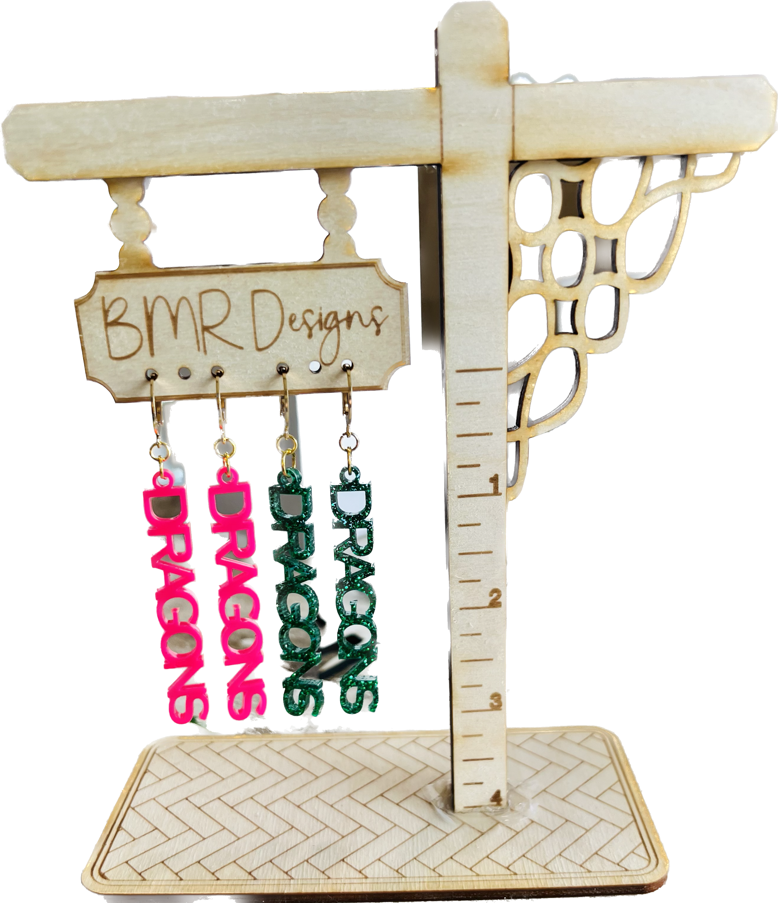 BMR Designs – Engroshandel Hængeøreringe og creoløreringe – BRUGERDEFINERET maskot/Word Thin Line øreringe1