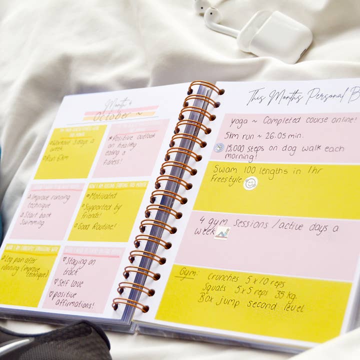 GirlGottaChange - Wholesale Planner - 'Live Your Best Life' 6-Month Undated Health & Fitness Planner2