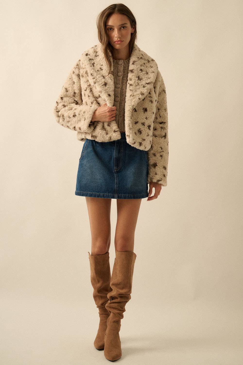 Promesa USA - Wholesale Jacket - Women's - Faux Rabbit Fur Fleece Shawl-Collar Pocket Jacket12