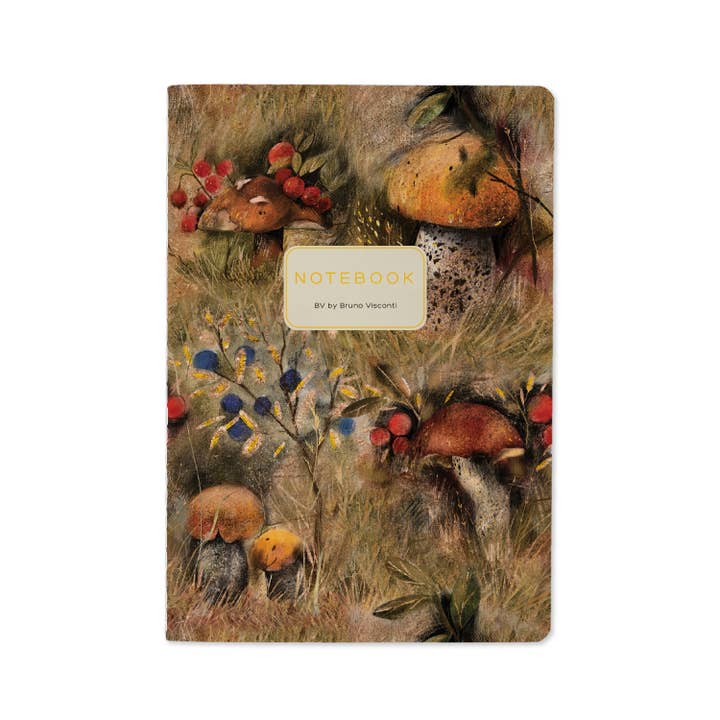 A5 Notebook - Mushroom Watercolor for wholesale by BV by Bruno Visconti